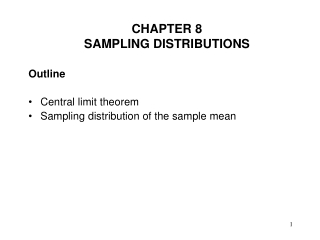 CHAPTER 8 SAMPLING DISTRIBUTIONS