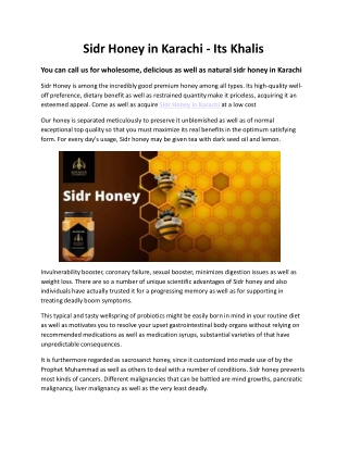 Sidr Honey in Karachi (1)