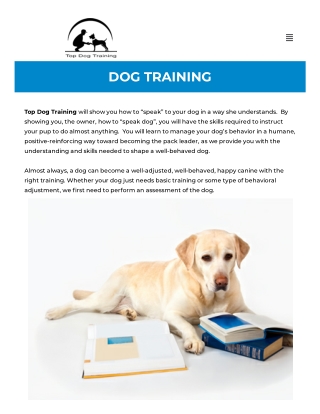 Dog Obedience and Crate Training Near Me - Topdogtrainingny
