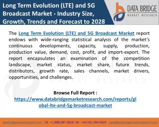 Long Term Evolution LTE and 5G Broadcast Market Growth with Trends, Analysis