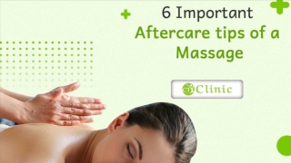 6 important aftercare tips of a massage