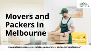 Movers and Packers in Melbourne | Melbourne House Removalists