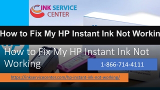 How to Fix My HP Instant Ink Not Working