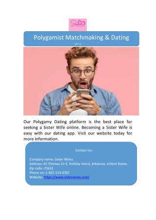 Polygamist Matchmaking & Dating Sites