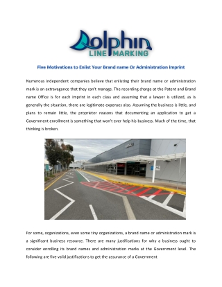 Car Park Line Marking Companies - Dolphin Line Marking