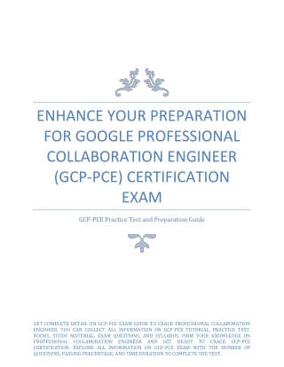 Enhance Your Preparation for Google Professional Collaboration Engineer (GCP-PCE