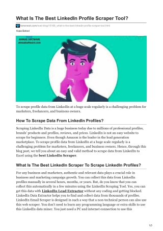 What Is The Best LinkedIn Profile Scraper Tool