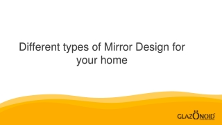Wall Mirror- Plan to action with Glazonoid