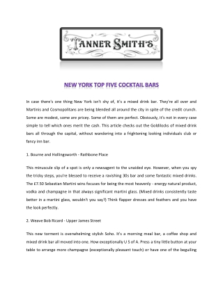 Speakeasy Midtown - Tanner Smith's