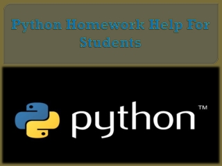 Python Homework Help For Students