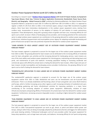 Outdoor Power Equipment Market