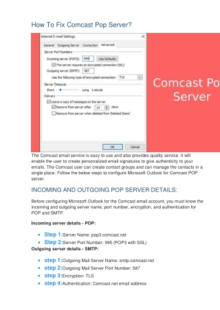 How To Fix Comcast Pop Server-pdf-converted
