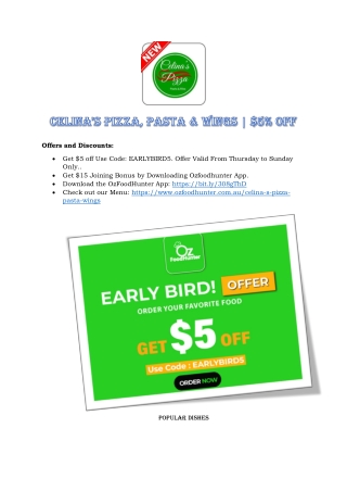 Celina's Pizza, Pasta & Wings