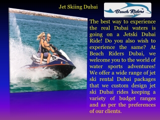 Jet Skiing Dubai