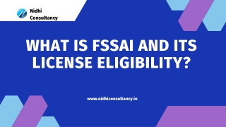 What Is FSSAI And Its License Eligibility?