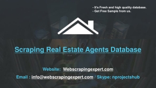 Scraping Real Estate Agents Database