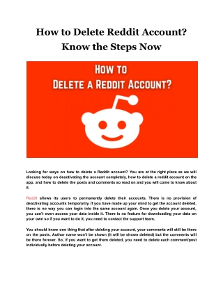 How to Delete Reddit Account? Know the Steps Now