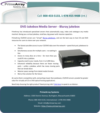 DVD Jukebox Media Server - Bluray jukebox