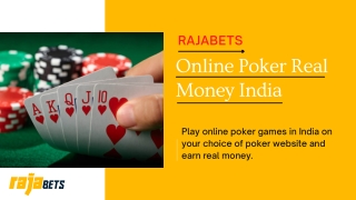 Online Poker Real Money India - RajaBets