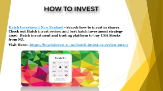 Hatch Investment New Zealand