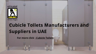Cubicle Toilets Manufacturers and Suppliers in UAE