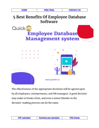 5 Best Benefits Of Employee Database Software 5 Best Benefits Of Employee Database Software