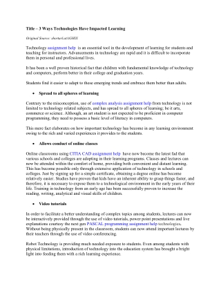 3 Ways Technologies Have Impacted Learning