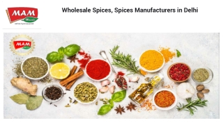 Wholesale Spices, Spices Manufacturers in Delhi