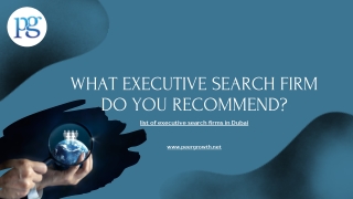 List of Executive Search Firms in Dubai