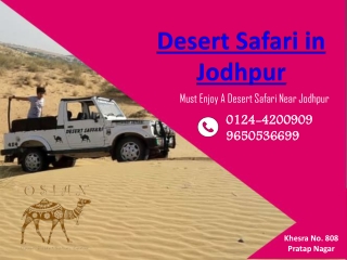 Enjoy A Desert Safari in Jodhpur