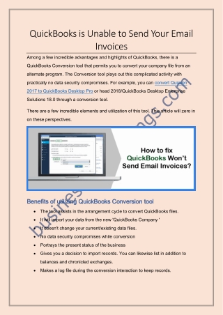 How to Fix QuickBooks Email Invoice Problem?