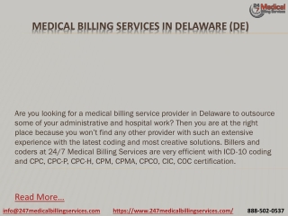 Medical Billing Services in Delaware (DE) PDF