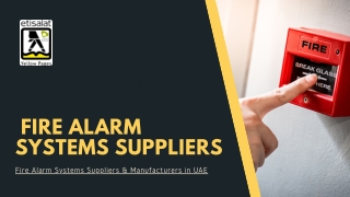 List of Fire Alarm Systems Suppliers & Manufacturers in UAE