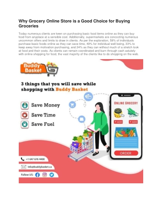 Why Grocery Online Store is a Good Choice for Buying Groceries
