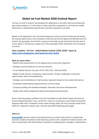 2021 Jet Fuel Industry Global Analysis Report