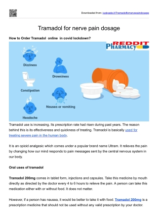 Tramadol for nerve pain dosage