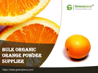 Top Organic Orange Powder Suppliers | Bulk Organic Orange Powder Supplier