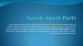 Buy Suzuki Spare Parts Online