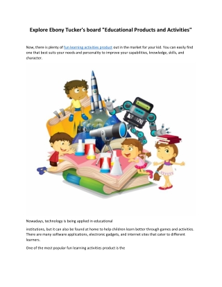 Explore Ebony Tucker's board Educational Products and Activities