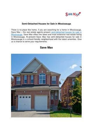 semi detached houses for sale in mississauga