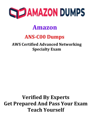 Best Tips to Pass the Amazon ANS-C00 Dumps PDF in One Try