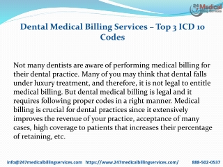 Dental Medical Billing ServicePDF