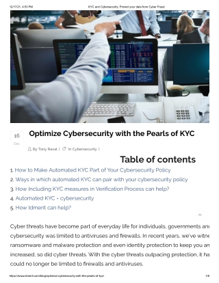 KYC and Cybersecurity_ Protect your data from Cyber Fraud