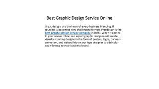 Best Graphic Design Service Online