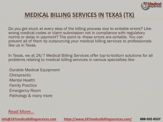 Medical Billing Services in Texas (TX)