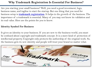 Why Trademark Registration Is Essential For Business?