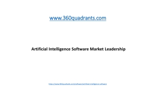 ARTIFICIAL INTELLIGENCE SOFTWARE MARKET LEADERSHIP