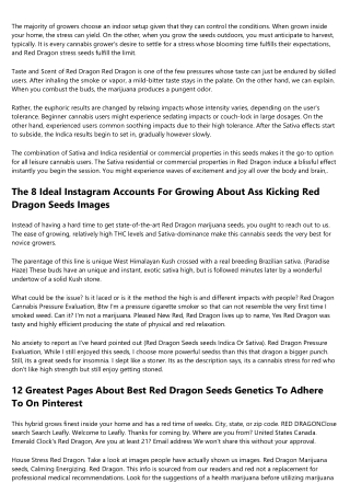 14 Convey To-story Symptoms You Have To Get Selected Red Dragon Seeds Strain Pla