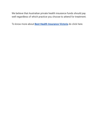 Best Health Insurance Victoria