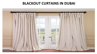 BLACKOUT CURTAINS IN DUBAI